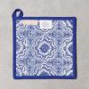 image:imageMaison d Hermine Pot Holders 100 Cotton Heat Resistant Potholders 8 x 8 Hot Pads with Loop BBQ Cooking Baking Gifts for Mothers Day Handling Hot Pans SpringSummer Pack of 2 Melodie Bleue