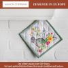 image:imageMaison d Hermine Pot Holders 100 Cotton Heat Resistant Potholders 8 x 8 Hot Pads with Loop BBQ Cooking Baking Gifts for Mothers Day Handling Hot Pans SpringSummer Pack of 1 Printemps