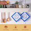 image:imageMaison d Hermine Pot Holders 100 Cotton Heat Resistant Potholders 8 x 8 Hot Pads with Loop Cooking Baking Gifts for Mothers Day Handling Hot Pans SpringSummer Pack of 1 Amsterdam Canals