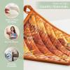image:imageMaison d Hermine Pot Holders 100 Cotton Heat Resistant Potholders 8 x 8 Hot Pads with Loop for Thanksgiving Christmas Decorations BBQ Cooking Handling Hot Pans Pack of 1 Thanksgiving Tartan