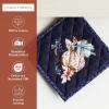 image:imageMaison d Hermine Pot Holders Set 100 Cotton Heat Resistant Potholders 8 x 8 Hot Pads with Loop for Thanksgiving Christmas Decorations BBQ Baking Handling Hot Pans Pack of 2 Pumpkin Blues