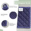 image:imageMaison d Hermine Pot Holders Set 100 Cotton Heat Resistant Potholders 8 x 8 Hot Pads with Loop for Thanksgiving Christmas Decorations BBQ Baking Handling Hot Pans Pack of 2 Pumpkin Blues