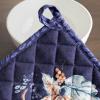 image:imageMaison d Hermine Pot Holders Set 100 Cotton Heat Resistant Potholders 8 x 8 Hot Pads with Loop for Thanksgiving Christmas Decorations BBQ Baking Handling Hot Pans Pack of 2 Pumpkin Blues