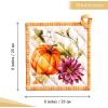 image:imageMaison d Hermine Pot Holders Set 100 Cotton Heat Resistant Potholders 8 x 8 Hot Pads with Loop for Thanksgiving Christmas Decorations Handling Hot Pans Pack of 2 Pumpkin Garden  Cloudy Cream