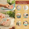 image:imageMaison dHermine Oven Gloves 100 Cotton Oven Mitt 7 x 13 with Loop Heat Resistant BBQ Cooking Gloves Baking Grilling Gifts for Mothers Day SpringSummer Pack of 1 Luxury Loft  Peach
