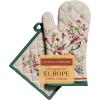 image:imageMaison d Hermine 100 Cotton Oven Mitt amp Pot Holder Set 75x13 amp 8x8 Heat Resistant BBQ Cooking Gloves with Loop for Thanksgiving Christmas Decorations Handling Hot Pans Recolte