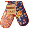 image:imageMaison d Hermine Double Oven Mitt 7 x 35 100 Cotton Heat Resistant BBQ Cooking Gloves with Loop for Thanksgiving Christmas Decorations Baking Cooking Barbeque Handling Hot Pan Kelim  Infinity