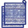 image:imageMaison d Hermine Pot Holders 100 Cotton Heat Resistant Potholders 8 x 8 Hot Pads with Loop BBQ Cooking Baking Gifts for Mothers Day Handling Hot Pans SpringSummer Pack of 2 Melodie Bleue