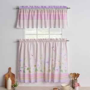 image:imageMaison d Hermine Kitchen Curtain Set for Windows 100 Cotton Set of Kitchen Curtain Valance for Home 2 Tier 28X36 and 1 Valance 56X18 Caf Gifts for Mothers Day Magnolia Mornings074  Magnolia Mornings