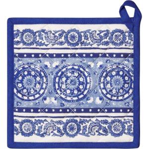image:imageMaison d Hermine Pot Holders 100 Cotton Heat Resistant Potholders 8 x 8 Hot Pads with Loop BBQ Cooking Baking Gifts for Mothers Day Handling Hot Pans SpringSummer Pack of 1 Melodie Bleue