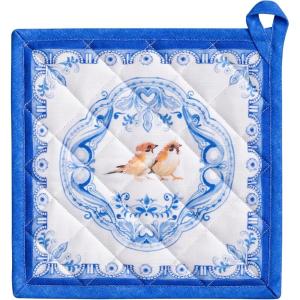 image:imageMaison d Hermine Pot Holders 100 Cotton Heat Resistant Potholders 8 x 8 Hot Pads with Loop Cooking Baking Gifts for Mothers Day Handling Hot Pans SpringSummer Pack of 1 Amsterdam Canals