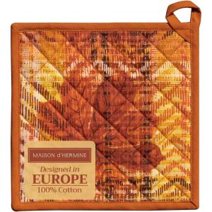 image:imageMaison d Hermine Pot Holders 100 Cotton Heat Resistant Potholders 8 x 8 Hot Pads with Loop for Thanksgiving Christmas Decorations BBQ Cooking Handling Hot Pans Pack of 1 Thanksgiving Tartan