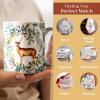 image:imageMaison d Hermine Coffee Mug with Handle Fine Bone China Mugs Pack of Two Tea Cups for Hot Beverages Cappuccino Latte Home Restaurant Gifts for Mothers day Christmas Tradition  Pack of 2 15 Ounce018  Holly Time  Biche