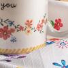 image:imageMaison d Hermine Coffee Mug with Handle Fine Bone China Mugs Pack of Two Tea Cups for Hot Beverages Cappuccino Latte Home Restaurant Gifts for Mothers day Christmas Tradition  Pack of 2 15 Ounce009  Happy Florals  Sweety Roses Are Red