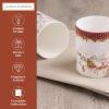 image:imageMaison d Hermine Coffee Mug with Handle Fine Bone China Mugs Pack of Two Tea Cups for Hot Beverages Cappuccino Latte Home Restaurant Gifts for Mothers day Christmas Tradition  Pack of 2 15 Ounce031  Christmas Tradition  Pack of 2