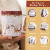 image:imageMaison d Hermine Coffee Mug with Handle Fine Bone China Mugs Pack of Two Tea Cups for Hot Beverages Cappuccino Latte Home Restaurant Gifts for Mothers day Christmas Tradition  Pack of 2 15 Ounce031  Christmas Tradition  Pack of 2