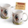 image:imageMaison d Hermine Coffee Mug with Handle Fine Bone China Mugs Pack of Two Tea Cups for Hot Beverages Cappuccino Latte Home Restaurant Gifts for Mothers day Christmas Tradition  Pack of 2 15 Ounce017  Campagne Pack of 2