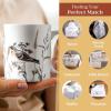 image:imageMaison d Hermine Coffee Mug with Handle Fine Bone China Mugs Pack of Two Tea Cups for Hot Beverages Cappuccino Latte Home Restaurant Gifts for Mothers day Christmas Tradition  Pack of 2 15 Ounce022  Meadow Florals  Brown Pack of 2