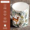 image:imageMaison d Hermine Coffee Mug with Handle Fine Bone China Mugs Pack of Two Tea Cups for Hot Beverages Cappuccino Latte Home Restaurant Gifts for Mothers day Christmas Tradition  Pack of 2 15 Ounce018  Holly Time  Biche