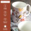 image:imageMaison d Hermine Coffee Mug with Handle Fine Bone China Mugs Pack of Two Tea Cups for Hot Beverages Cappuccino Latte Home Restaurant Gifts for Mothers day Christmas Tradition  Pack of 2 15 Ounce037  Equinoxe  Grey Pack of 2