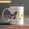 image:imageMaison d Hermine Coffee Mug with Handle Fine Bone China Mugs Pack of Two Tea Cups for Hot Beverages Cappuccino Latte Home Restaurant Gifts for Mothers day Christmas Tradition  Pack of 2 15 Ounce007  Blossoms in Spring  Butterfly