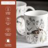 image:imageMaison d Hermine Coffee Mug with Handle Fine Bone China Mugs Pack of Two Tea Cups for Hot Beverages Cappuccino Latte Home Restaurant Gifts for Mothers day Christmas Tradition  Pack of 2 15 Ounce022  Meadow Florals  Brown Pack of 2