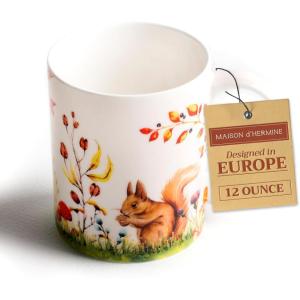 image:imageMaison d Hermine Coffee Mug with Handle Fine Bone China Mugs Pack of Two Tea Cups for Hot Beverages Cappuccino Latte Home Restaurant Gifts for Mothers day Christmas Tradition  Pack of 2 15 Ounce006  SousBois  SousBois