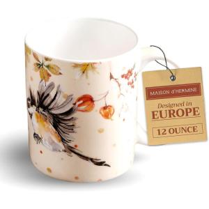 image:imageMaison d Hermine Coffee Mug with Handle Fine Bone China Mugs Pack of Two Tea Cups for Hot Beverages Cappuccino Latte Home Restaurant Gifts for Mothers day Christmas Tradition  Pack of 2 15 Ounce016  Kelim  Prairie Last Days of Summer