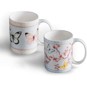 image:imageMaison d Hermine Coffee Mug with Handle Fine Bone China Mugs Pack of Two Tea Cups for Hot Beverages Cappuccino Latte Home Restaurant Gifts for Mothers day Christmas Tradition  Pack of 2 15 Ounce007  Blossoms in Spring  Pack of 2