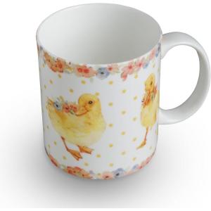 image:imageMaison d Hermine Coffee Mug with Handle Fine Bone China Mugs Pack of Two Tea Cups for Hot Beverages Cappuccino Latte Home Restaurant Gifts for Mothers day Christmas Tradition  Pack of 2 15 Ounce041  Ducklings In Spring  Dancing Ducklings