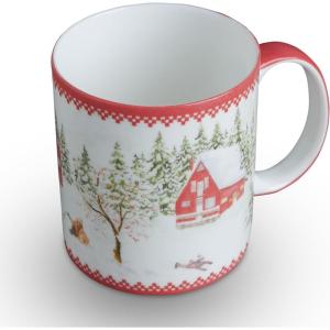 image:imageMaison d Hermine Coffee Mug with Handle Fine Bone China Mugs Pack of Two Tea Cups for Hot Beverages Cappuccino Latte Home Restaurant Gifts for Mothers day Christmas Tradition  Pack of 2 15 Ounce043  Rural Christmas  Jokkmokk