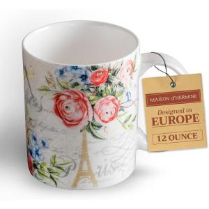 image:imageMaison d Hermine Coffee Mug with Handle Fine Bone China Mugs Pack of Two Tea Cups for Hot Beverages Cappuccino Latte Home Restaurant Gifts for Mothers day Christmas Tradition  Pack of 2 15 Ounce008  Champ De Mars  Paris
