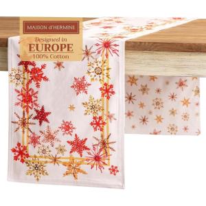 image:imageMaison d Hermine Table Runner 100 Cotton Double Layer Table Runners 72 inches Long for Thanksgiving Christmas Decorations Home Kitchen Dining Party Wedding Crystal Star 145 x 72