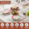 image:imageMaison d Hermine Table Cloth Rectangle Table 100 Cotton 70 x 140 Inches Fall Tablecloth Reusable Everyday Use for Thanksgiving Christmas Decorations Dining Farmhouse Party Holly Time