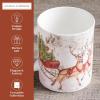 image:imageMaison d Hermine Coffee Mug with Handles Fine Bone China Mugs Pack of One Tea Cups for Hot Beverages Cappuccino Latte Home Restaurant Hotel Spring Summer Summer Floral  Cornflower 12 Ounce031  Christmas Tradition  Reindeer