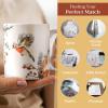 image:imageMaison d Hermine Coffee Mug with Handles Fine Bone China Mugs Pack of One Tea Cups for Hot Beverages Cappuccino Latte Home Restaurant Hotel Spring Summer Summer Floral  Cornflower 12 Ounce030  Whitish Shabby Chique  Pack of 2