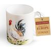 image:imageMaison d Hermine Coffee Mug with Handles Fine Bone China Mugs Pack of One Tea Cups for Hot Beverages Cappuccino Latte Home Restaurant Hotel Spring Summer Summer Floral  Cornflower 12 Ounce017  Campagne  Coq