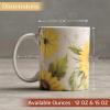 image:imageMaison d Hermine Coffee Mug with Handles Fine Bone China Mugs Pack of One Tea Cups for Hot Beverages Cappuccino Latte Home Restaurant Hotel Spring Summer Summer Floral  Cornflower 12 Ounce010  Candice  Helianthe