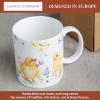 image:imageMaison d Hermine Coffee Mug with Handles Fine Bone China Mugs Pack of One Tea Cups for Hot Beverages Cappuccino Latte Home Restaurant Hotel Spring Summer Summer Floral  Cornflower 12 Ounce042  Easter Zest  Pack of 2