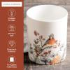 image:imageMaison d Hermine Coffee Mug with Handles Fine Bone China Mugs Pack of One Tea Cups for Hot Beverages Cappuccino Latte Home Restaurant Hotel Spring Summer Summer Floral  Cornflower 12 Ounce030  Whitish Shabby Chique  Winter Berries