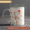 image:imageMaison d Hermine Coffee Mug with Handles Fine Bone China Mugs Pack of One Tea Cups for Hot Beverages Cappuccino Latte Home Restaurant Hotel Spring Summer Summer Floral  Cornflower 12 Ounce002  Colmar  Green