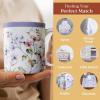 image:imageMaison d Hermine Coffee Mug with Handles Fine Bone China Mugs Pack of One Tea Cups for Hot Beverages Cappuccino Latte Home Restaurant Hotel Spring Summer Summer Floral  Cornflower 12 Ounce039  Summer Floral  Cornflower