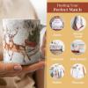 image:imageMaison d Hermine Coffee Mug with Handles Fine Bone China Mugs Pack of One Tea Cups for Hot Beverages Cappuccino Latte Home Restaurant Hotel Spring Summer Summer Floral  Cornflower 12 Ounce031  Christmas Tradition  Reindeer