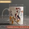 image:imageMaison d Hermine Coffee Mug with Handles Fine Bone China Mugs Pack of One Tea Cups for Hot Beverages Cappuccino Latte Home Restaurant Hotel Spring Summer Summer Floral  Cornflower 12 Ounce028  Equinoxe  Beige Sparrows