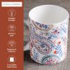 image:imageMaison d Hermine Coffee Mug with Handles Fine Bone China Mugs Pack of One Tea Cups for Hot Beverages Cappuccino Latte Home Restaurant Hotel Spring Summer Summer Floral  Cornflower 12 Ounce036  Indian Floral  Paisley
