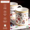image:imageMaison d Hermine Coffee Mug with Handles Fine Bone China Mugs Pack of One Tea Cups for Hot Beverages Cappuccino Latte Home Restaurant Hotel Spring Summer Summer Floral  Cornflower 12 Ounce009  Happy Florals  Sweety Pack of 2