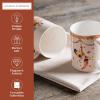image:imageMaison d Hermine Coffee Mug with Handles Fine Bone China Mugs Pack of One Tea Cups for Hot Beverages Cappuccino Latte Home Restaurant Hotel Spring Summer Summer Floral  Cornflower 12 Ounce012  Ibiza  Beige  Pack of 2