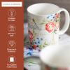 image:imageMaison d Hermine Coffee Mug with Handles Fine Bone China Mugs Pack of One Tea Cups for Hot Beverages Cappuccino Latte Home Restaurant Hotel Spring Summer Summer Floral  Cornflower 12 Ounce008  Champ De Mars  Pack of 2