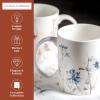 image:imageMaison d Hermine Coffee Mug with Handles Fine Bone China Mugs Pack of One Tea Cups for Hot Beverages Cappuccino Latte Home Restaurant Hotel Spring Summer Summer Floral  Cornflower 12 Ounce020  Ice Florals  Pack of 2