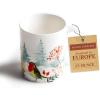 image:imageMaison d Hermine Coffee Mug with Handles Fine Bone China Mugs Pack of One Tea Cups for Hot Beverages Cappuccino Latte Home Restaurant Hotel Spring Summer Summer Floral  Cornflower 12 Ounce015  Morzine  Chamonix